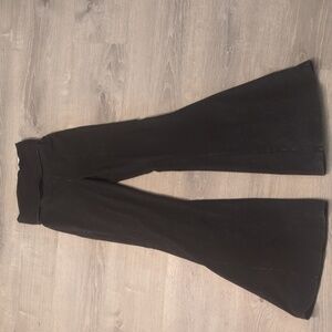 Aerie offline high rise OG Foldover super flare black acid wash leggings  small